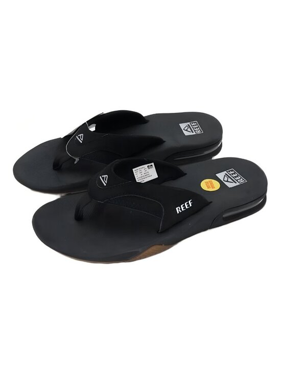 REEF Men\'s Fanning Flip Flop Black with Bottle Opener Sz US 8M EU 40 main image 5